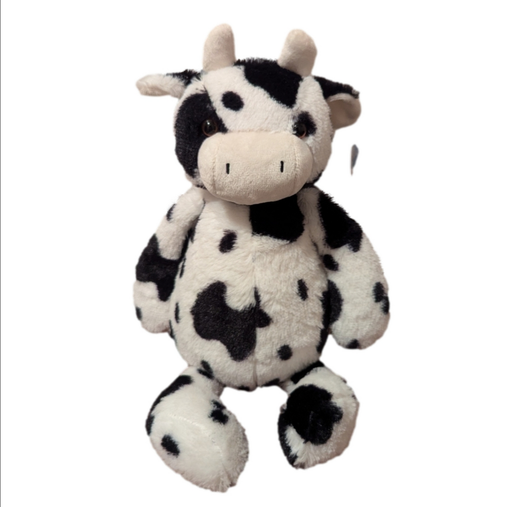 Ben Ben Cow stuffed animal black white movable legs so soft plush stuffy NWT